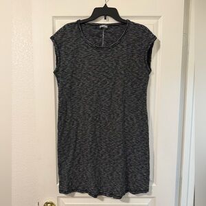 Black and White Striped Sleeveless Dress